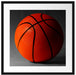 Basketball schwarzer Hintergrund Passepartout Quadratisch 55x55