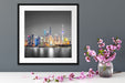 Shanghai Skyline bei Nacht Quadratisch Passepartout Dekovorschlag