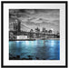 New York Skyline B&W Passepartout Quadratisch 55x55
