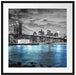 New York Skyline B&W Passepartout Quadratisch 70x70