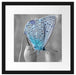 wunderschöner blauer Schmetterling Passepartout Quadratisch 40x40