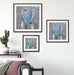 wunderschöner blauer Schmetterling Quadratisch Passepartout Wohnzimmer