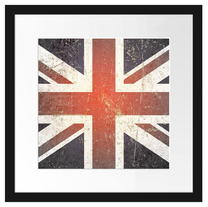 British Union Jack Passepartout Quadratisch 40x40