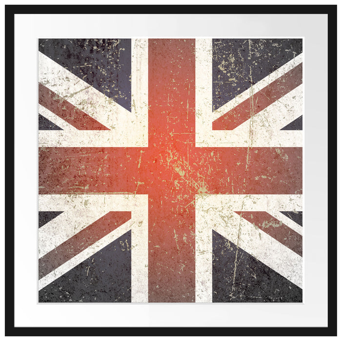 British Union Jack Passepartout Quadratisch 70x70