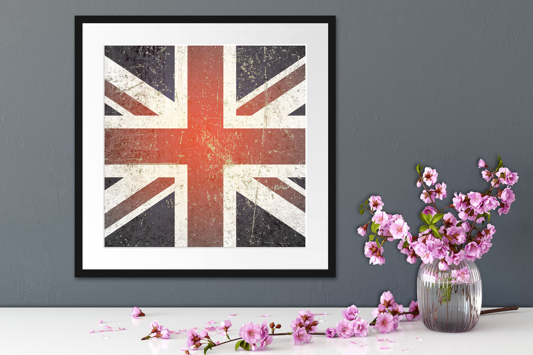 British Union Jack Quadratisch Passepartout Dekovorschlag