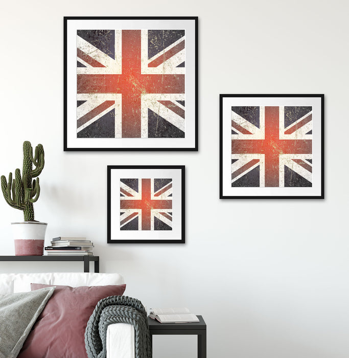 British Union Jack Quadratisch Passepartout Wohnzimmer
