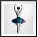 anmutige Ballerina im Tütü Passepartout Quadratisch 70x70