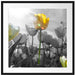wunderschöne Tulpenwiese Passepartout Quadratisch 70x70