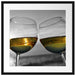 Wein in Gläsern am Meer Passepartout Quadratisch 55x55