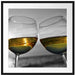 Wein in Gläsern am Meer Passepartout Quadratisch 70x70