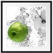 saftig grüne Äpfel im Wasser Passepartout Quadratisch 55x55