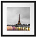 Eifelturm in Paris B&W Passepartout Quadratisch 40x40