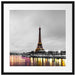 Eifelturm in Paris B&W Passepartout Quadratisch 55x55