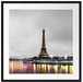 Eifelturm in Paris B&W Passepartout Quadratisch 70x70