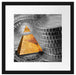 Illuminati Pyramide Dollar Passepartout Quadratisch 40x40