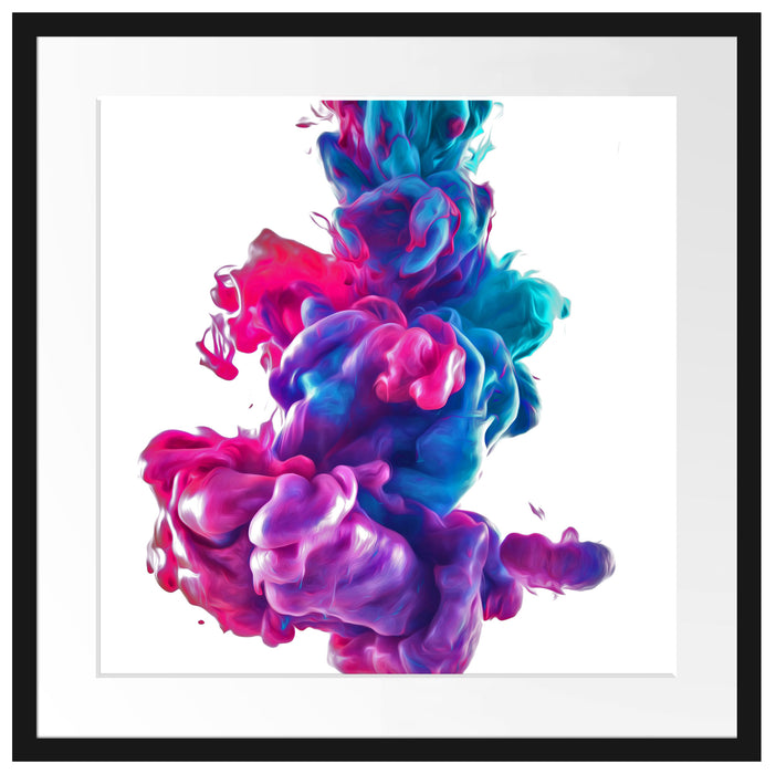 cooler bunter Rauch Passepartout Quadratisch 55x55