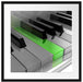 Piano green Klaviertasten Passepartout Quadratisch 55x55