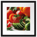 Obst Gemüse Gurke Tomaten Passepartout Quadratisch 40x40