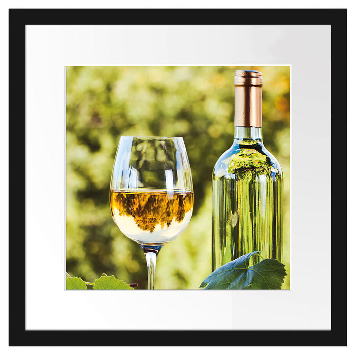 Wein und Weintrauben Passepartout Quadratisch 40x40