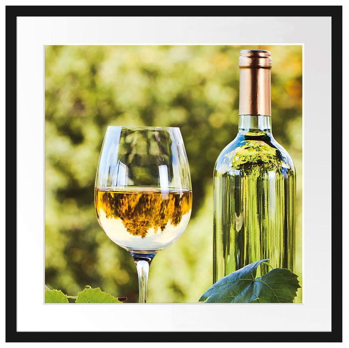 Wein und Weintrauben Passepartout Quadratisch 55x55