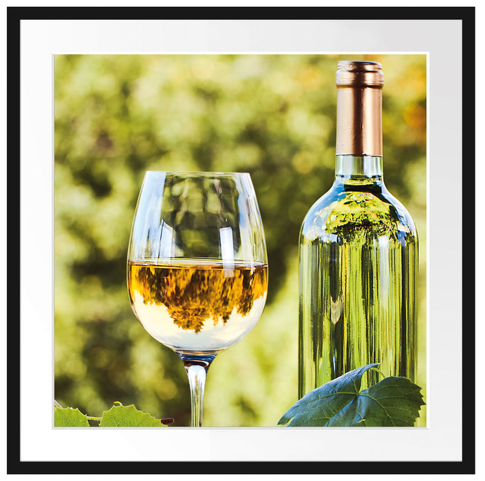 Wein und Weintrauben Passepartout Quadratisch 70x70