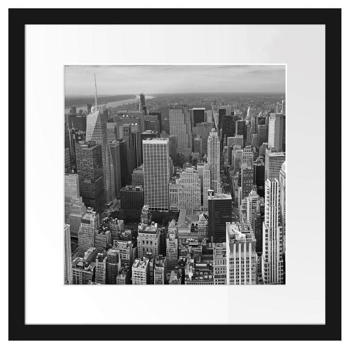 New York Skyline Passepartout Quadratisch 40x40