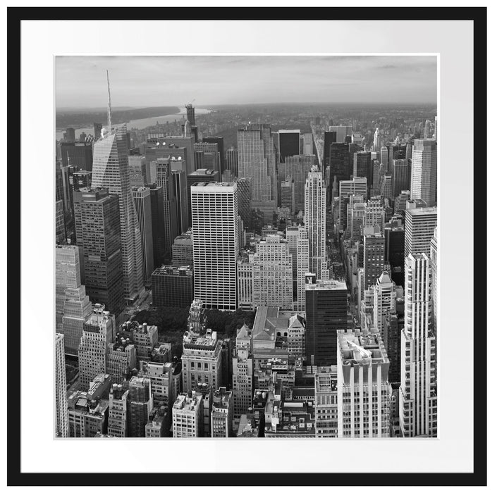 New York Skyline Passepartout Quadratisch 70x70