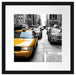 Taxi in New York Passepartout Quadratisch 40x40