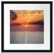 Sonnenuntergang auf Meer Passepartout Quadratisch 40x40