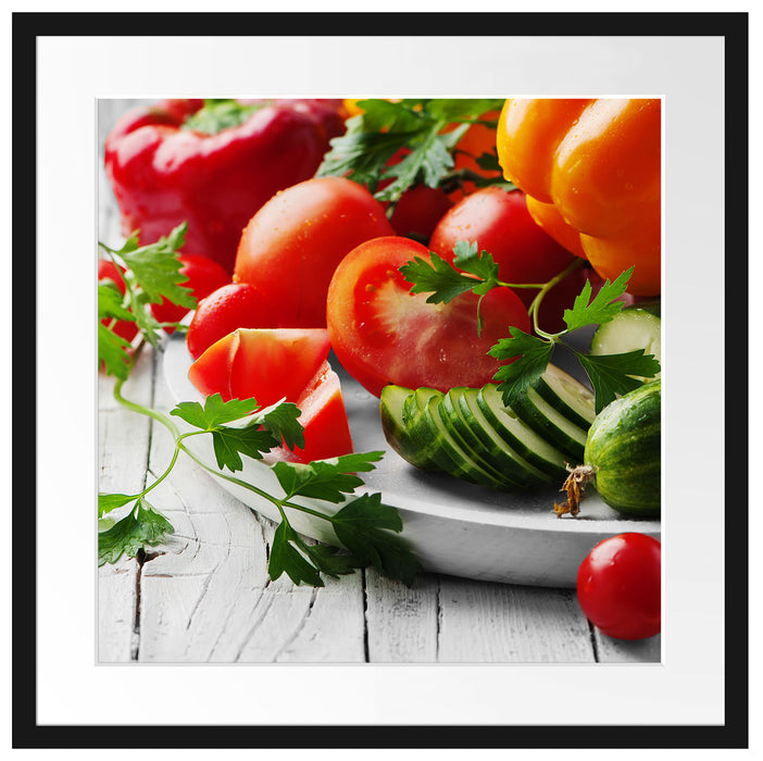 Gemüseteller Passepartout Quadratisch 55x55