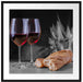 Baguette Wein Picknick Passepartout Quadratisch 70x70