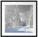 Winterlandschaft mit Bäumen Passepartout Quadratisch 55x55
