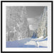 Winterlandschaft mit Bäumen Passepartout Quadratisch 70x70