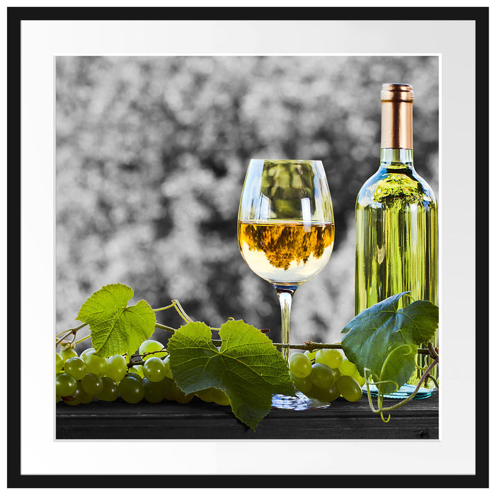 Weinverkostung im Sommer Passepartout Quadratisch 70x70