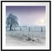 Baum in Winterlandschaft Passepartout Quadratisch 70x70