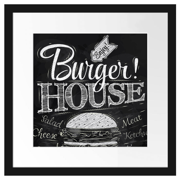 Burger House Passepartout Quadratisch 40x40
