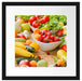 Buntes Obst und Gemüse Passepartout Quadratisch 40x40
