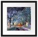 Baumallee im Winter Passepartout Quadratisch 40x40