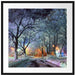 Baumallee im Winter Passepartout Quadratisch 70x70