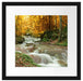 Waldbach im Herbst Passepartout Quadratisch 40x40