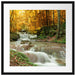 Waldbach im Herbst Passepartout Quadratisch 55x55