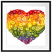 Früchteregenbogenherz Passepartout Quadratisch 55x55