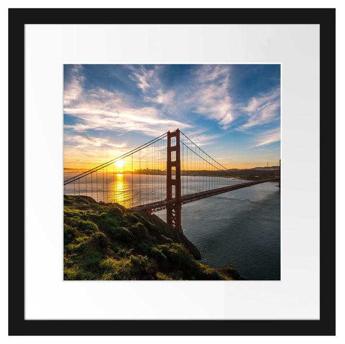 Golden Gate Bridge Passepartout Quadratisch 40x40