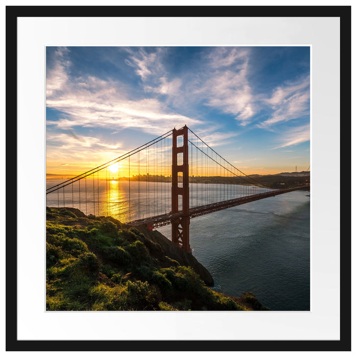 Golden Gate Bridge Passepartout Quadratisch 55x55