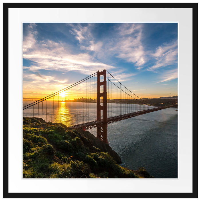 Golden Gate Bridge Passepartout Quadratisch 70x70