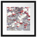 Vogelbeeren mit Schnee bedeckt Passepartout Quadratisch 40x40