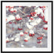 Vogelbeeren mit Schnee bedeckt Passepartout Quadratisch 70x70