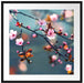 Exotische Sakura Blüten Passepartout Quadratisch 70x70
