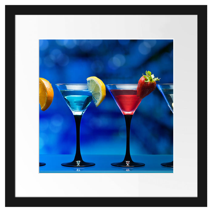 Vier Martinis Passepartout Quadratisch 40x40
