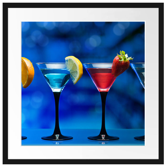 Vier Martinis Passepartout Quadratisch 55x55